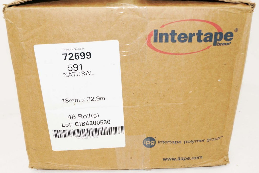 Intertape Polymer Group - Double Coated Tapes (Ca/48) 591 Nat 18Mmx32.9M Ipg Double-Coated: 761-72699 - (ca/48) 591 nat 18mmx32.9m ipg double-coated