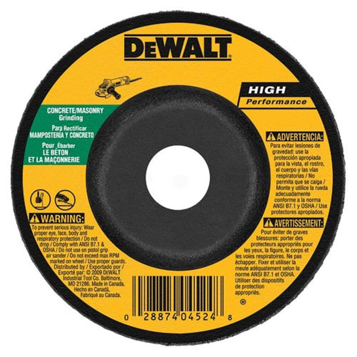 DEWALT DW4629 5-Inch by 1/4-Inch by 7/8-Inch Concrete/Masonry Grinding Wheel