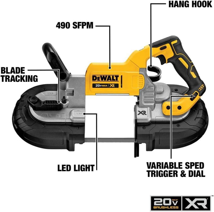 DEWALT DCS379B 20V MAX XR Dual Trigger Mid-Size Bandsaw (Tool Only)