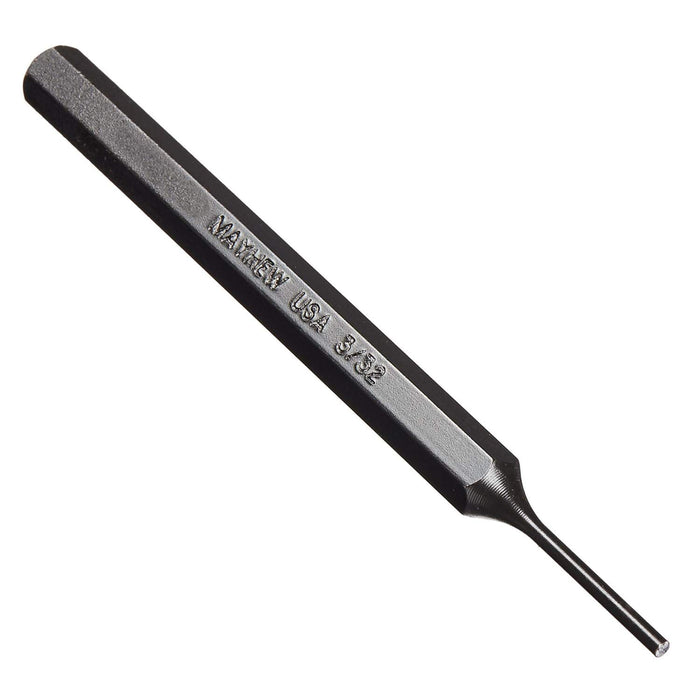 Mayhew Tools 21006 SAE Pin Punch, 3/32 x 1.75" Pin, 6" OAL x 5/16" Body, Black Oxide Finish