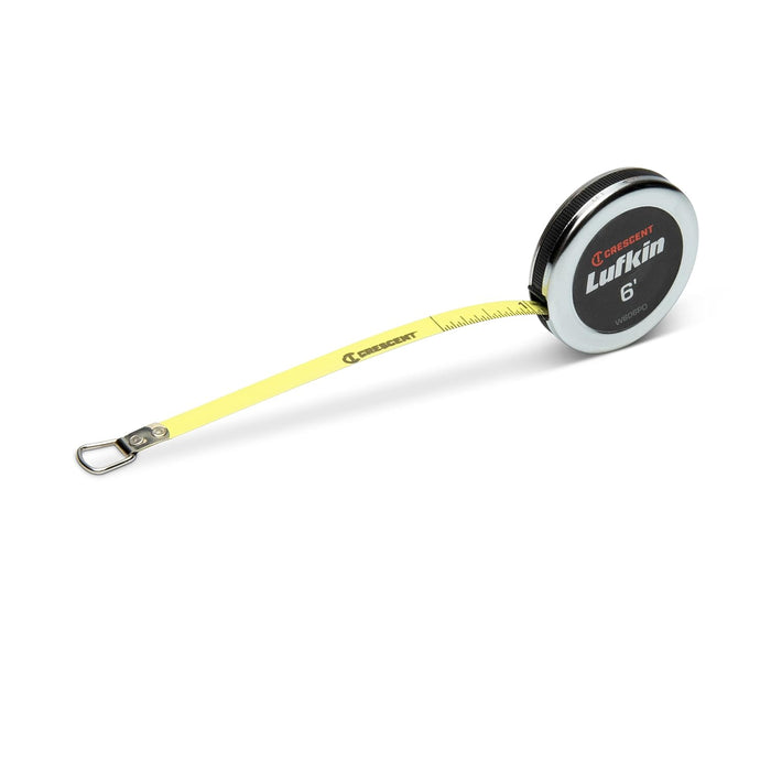 Crescent Lufkin (W606P) 1/4" x 6' Executive Diameter Yellow Clad A19 Blade Pocket Tape Measure