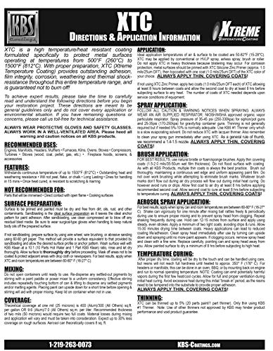 KBS Coatings 65102 Jet Black Xtreme Temperature Coating - 12 fl. oz.