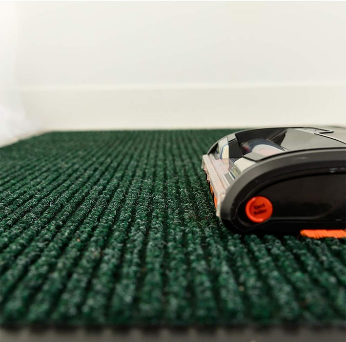 Notrax 109 Brush Step Carpeted Indoor/Outdoor Entrance Mat for Home or Office, 4' X 6', Absorbent Slip Resistant Heavy Duty Entry Mat, Hunter Green, 109S0046GN