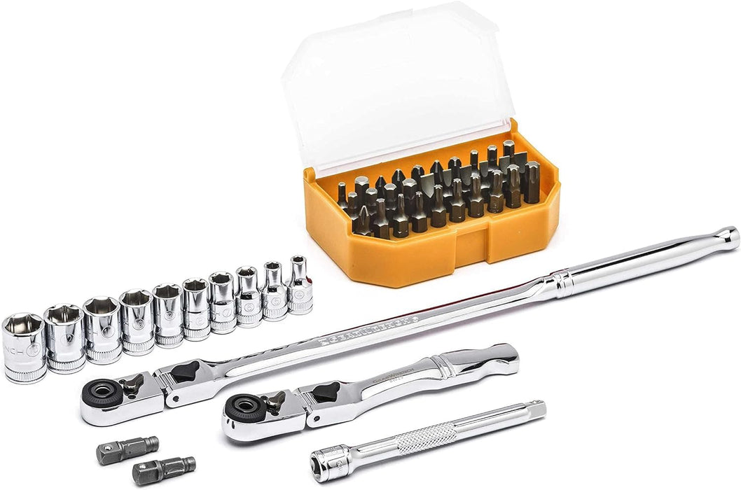 GEARWRENCH 45 Pc. 1/4" Drive 6 Pt. Standard Slim Head Mechanics Tool Set, Metric - 81032 45 Pc. 1/4" 6 Point Standard Slim Head