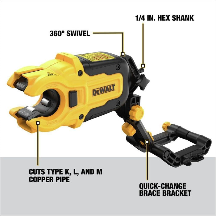 DEWALT DWACPRIR IMPACT CONNECT Copper Pipe Cutter Attachment