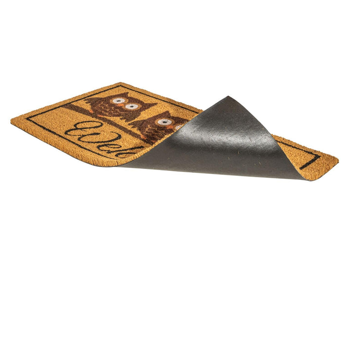 NoTrax, Owl, Vinyl-Backed Natural Coir Doormat, 18" x 30" - C12S1830OW