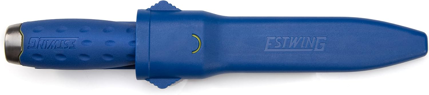 Estwing 42454 5.5-inch Fixed Blade Double-Edged Duct Knife, Serrated Edge, Steel Pommel Cap, Cuts and Forms Mineral Wool Insulation, Duct Board, and Flexible Ducting