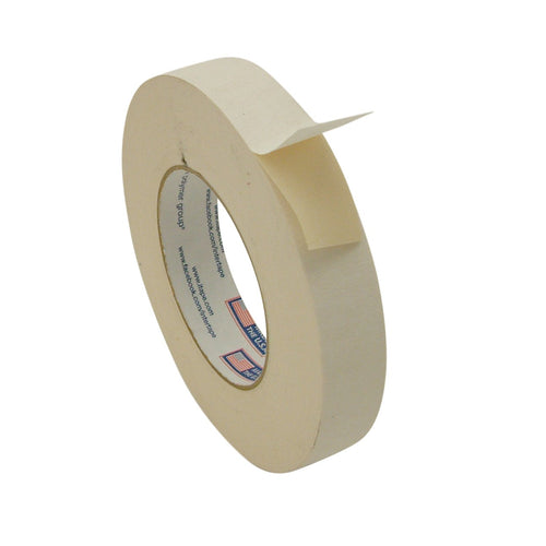 Intertape 591 Double Sided Flat Back Paper Tape: 1" x 36 yd, Beige