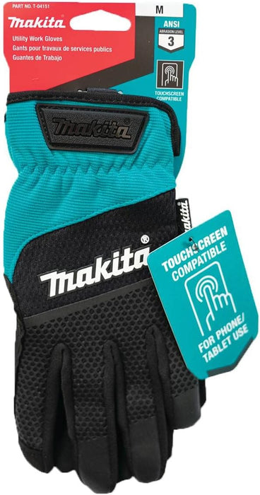 Makita T-04151 Open Cuff Flexible Protection Utility Work Gloves (Medium)