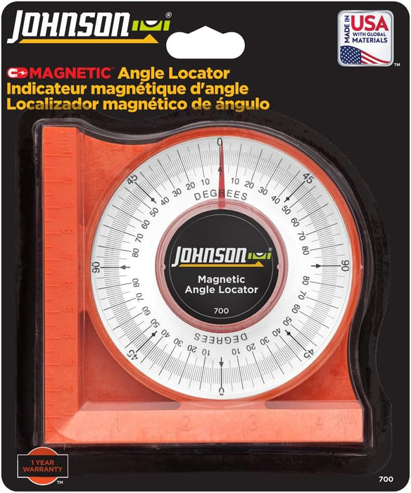 Johnson Level & Tool 700 Magnetic Angle Locator, Orange, 1 Locator