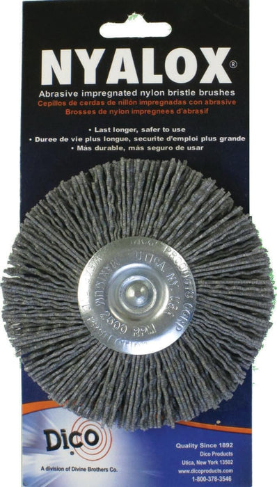 Dico 541-772-4 Nyalox Wheel Brush 4-Inch, Grey, 80 Grit