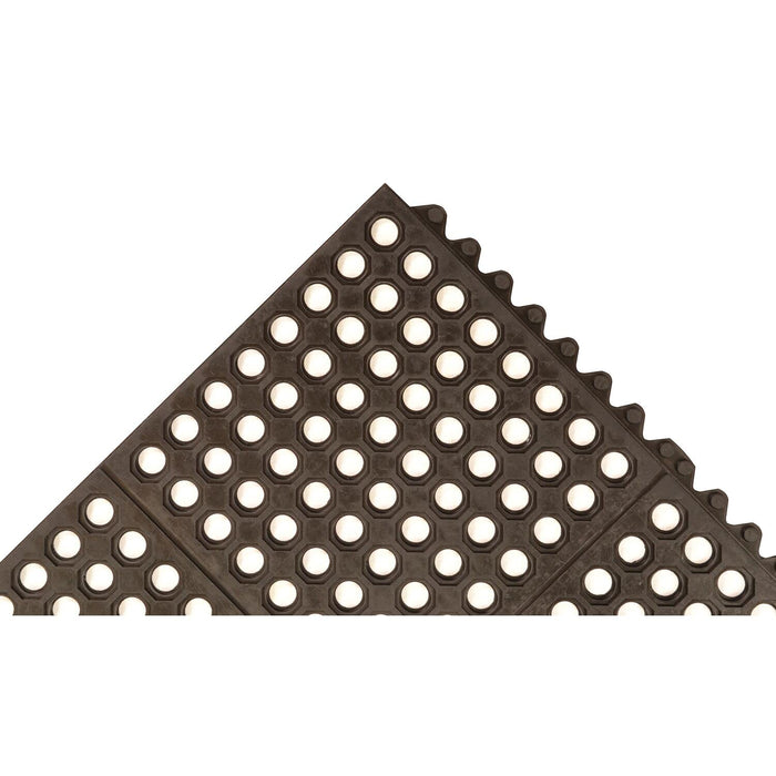 Notrax T32 UltraMat� Lightweight Modular Anti-Fatigue Drainage Mat, 3' X 3' Black