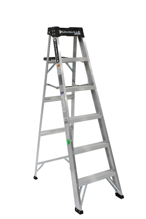Louisville Ladder AS3006 6-Foot Aluminum Step Ladder, 300-Pound Load Capacity, Type IA