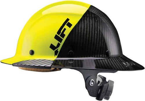 LIFT (HDF50C-19HC) Safety DAX Fifty 50 Carbon Fiber Full Brim Hardhat
