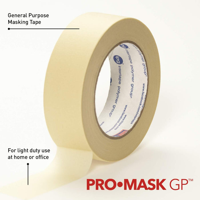 IPG 5103-2, 1.88" x 60 yd ProMask GP, General Purpose Masking Tape, Beige (Single Roll)