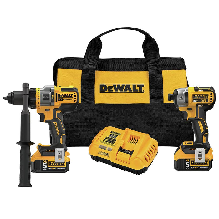 DEWALT DCK2100P2 FLEXVOLT ADVANTAGE 20V MAX Combo Kit with Hammer Drill & Impact Driver, 5.0-Ah, 2-Tool