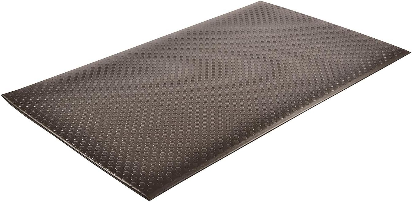 Notrax 417 Bubble Sof-Tred with Dyna-Shield 3' x 12' x 1/2" Anti Fatigue Mat, Slip Resistant Bubble Textured Surface, Ideal for Industrial and Commercial Workplaces, Black, 417S0312BL Black 3' x 12' x 1/2" Bubble Textured Surface