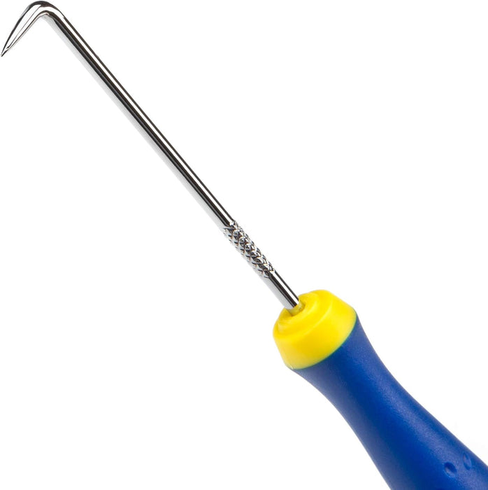 Estwing 42450-02 6.75-Inch Long Precision Pick Tool with 90-Degree Angled Tip for Removing Hoses, Clips, Washers, and More, Chrome Vanadium Steel, Comfortable Grip