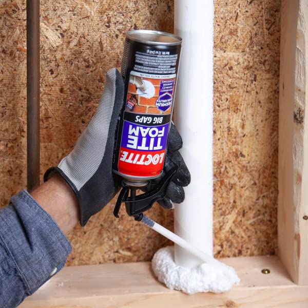 Loctite Tite Foam Big Gaps Spray Foam Sealant, 12 fl oz Can, Polyurethane Expanding Insulation (Pack of 12)