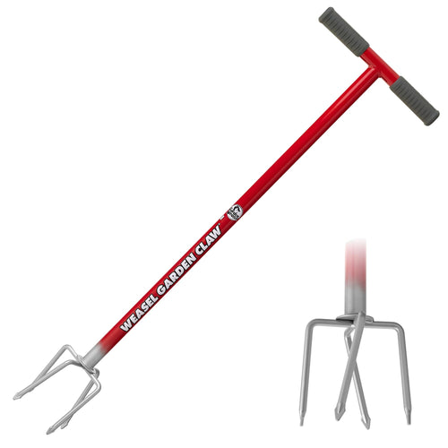 Garden Weasel Garden Claw - Long Handle | Cultivate, Loosen, Aerate, Weed | Gardening Hand Tiller, Twist Weeding Tool, Digging Fork, Cultivator, Soil Loosener