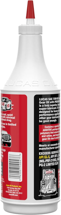 Lucas Oil 10047 SAE 75W-90 Synthetic Gear Oil/Transmission and Differential Lube, 1 Quart