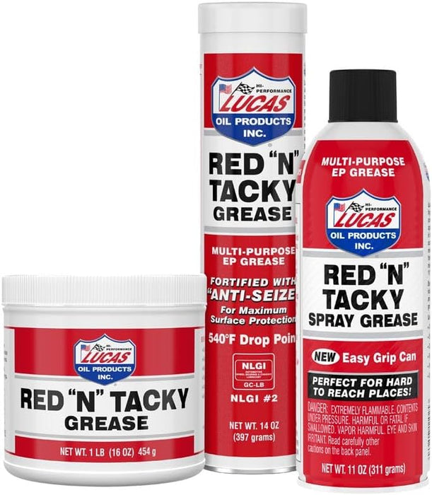Lucas Oil 10025 Red N Tacky Aerosol Spray, 11 Ounce (Pack of 4)