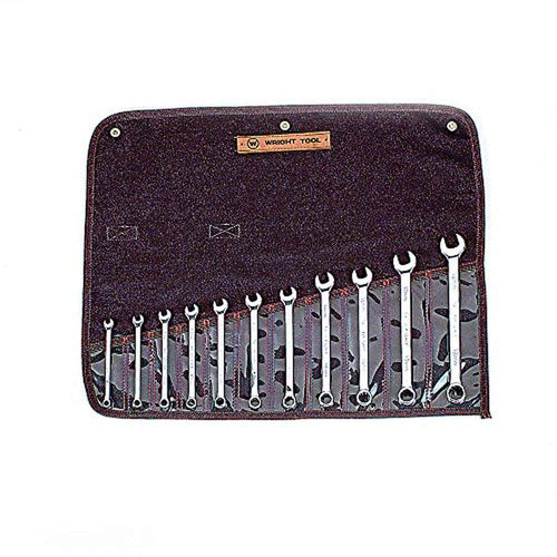 Wright Tool 950 Full Polish Metric 12 Point Combination Wrench Set 7mm, 19mm (11-Piece)