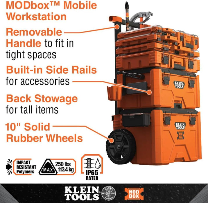Klein Tools 54806MB MODbox Tall Component Box, Full Width
