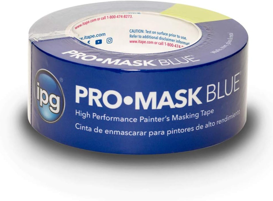 IPG ProMask Blue, 14-Day Painter's Tape, 1.88" x 60 yd, Blue, (Single Roll)
