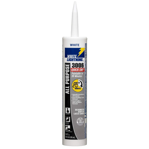 3006 Quick Dry All Purpose Adhesive Caulk White One Size Caulk