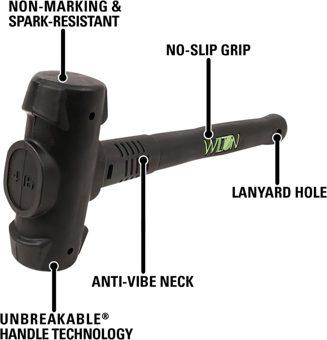 Wilton B.A.S.H 16" Dead Blow Hammer, 4 Lb Head (55416)