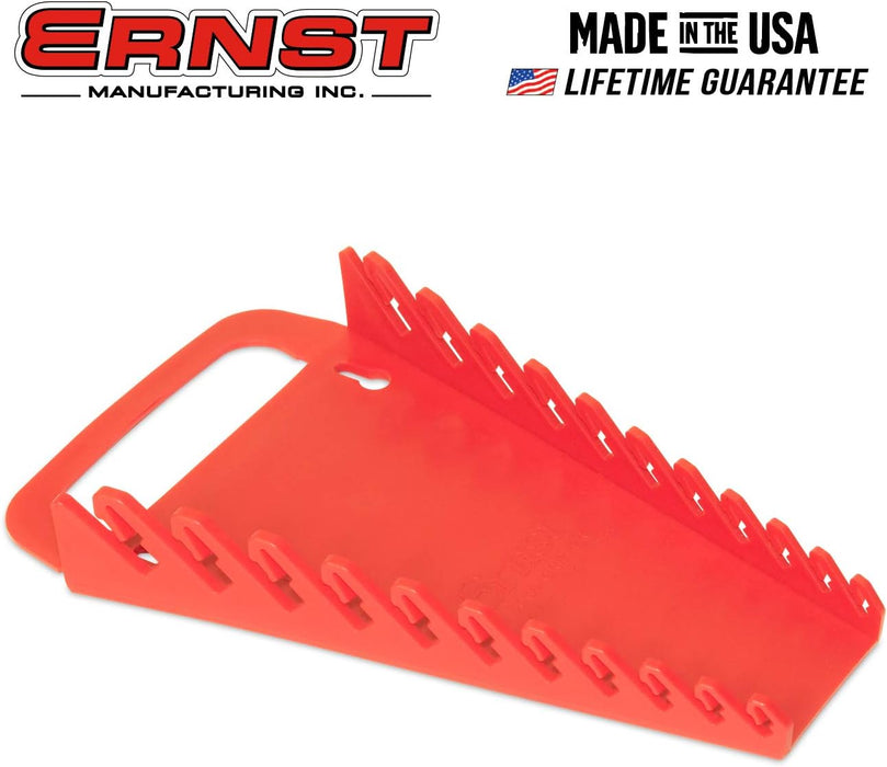 Ernst Manufacturing 5086 Gripper Wrench Organizer, 11 Tool, Red