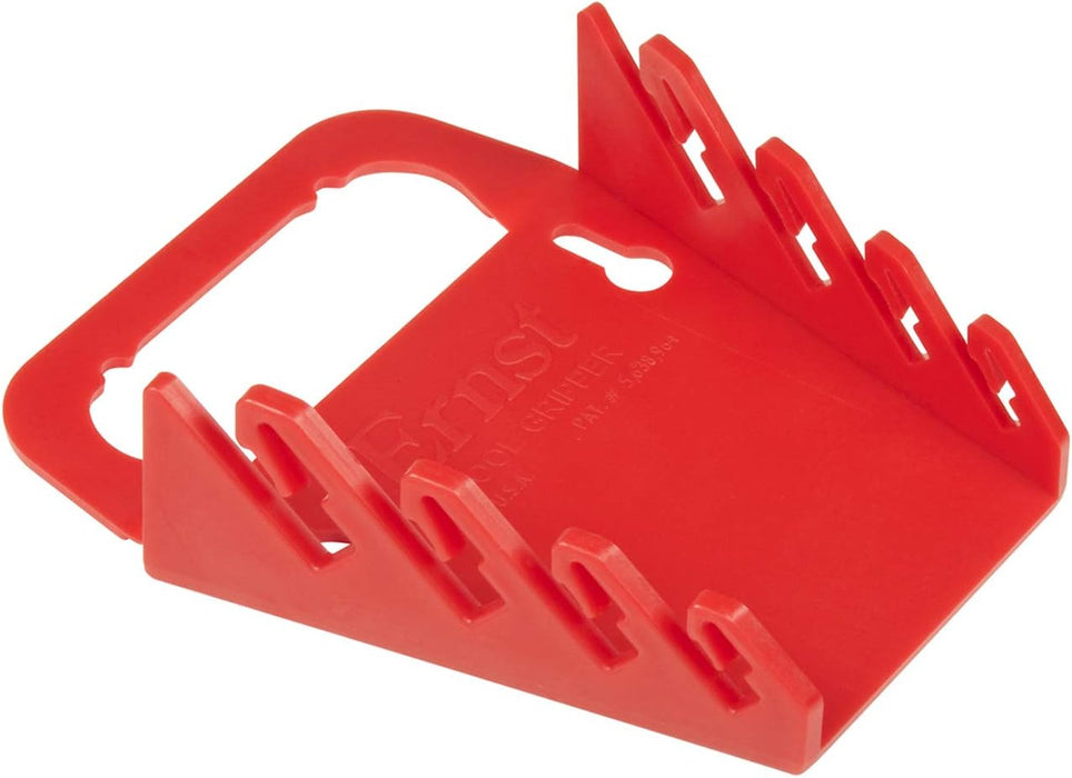 Ernst Manufacturing 5040-Red Gripper Wrench Organizer, Holds 4 Wrenches, Red