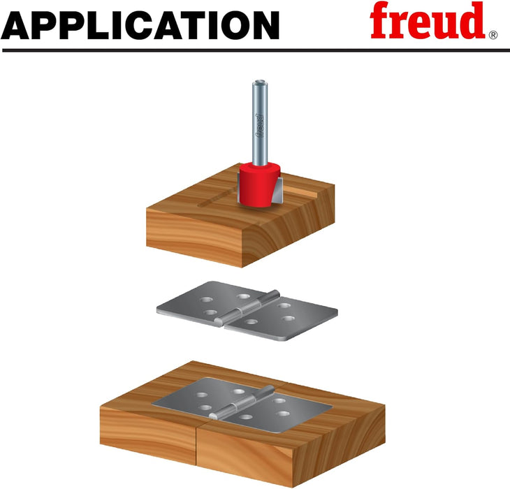 Freud 16-108: 1-1/4" diameter Spoilboard Surfacing & Mortising Bit with 1/2" shank, 1/2" carbide height