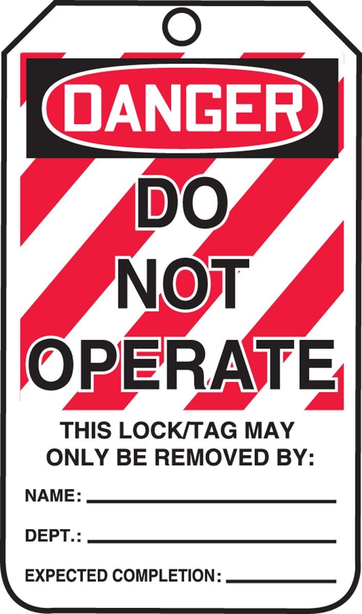 Accuform MLT400CTP Lockout Tags, Do Not Operate, OSHA Compliant Tags ...