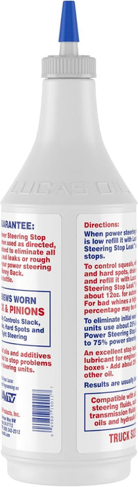 Lucas Oil 10011 Power Steering Stop Leak, 1 Quart (Pack of 12)
