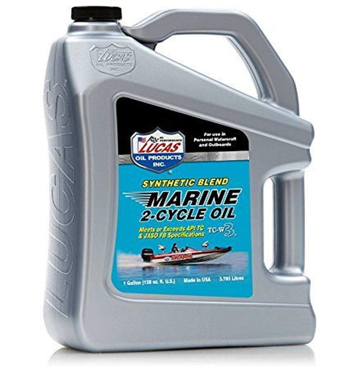 Lucas Oil 10861 Synthetic Blend TC-W3 2-Cycle Marine Oil - 1 Gallon