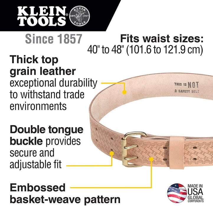 Klein Tools 5415L Heavy-Duty Embossed Tool Belt, Large