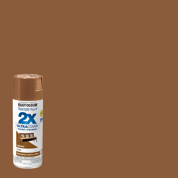 Rust-Oleum 249847 Painter's Touch 2X Ultra Cover Spray Paint, 12 oz, Gloss Chestnut (Pack of 1)