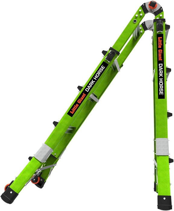 Little Giant Ladder (16117-001) Dark Horse 2.0, M17, 17ft, Multi-Position Ladder, Fiberglass, Type 1A, 300 lbs Weight Rating