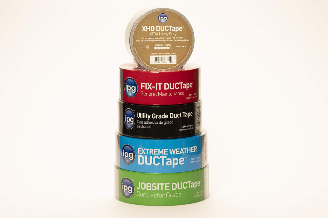 IPG (20C-Y2) JobSite DUCTape, Colored Duct Tape, 1.88" x 60 yd, Yellow (Single Roll)