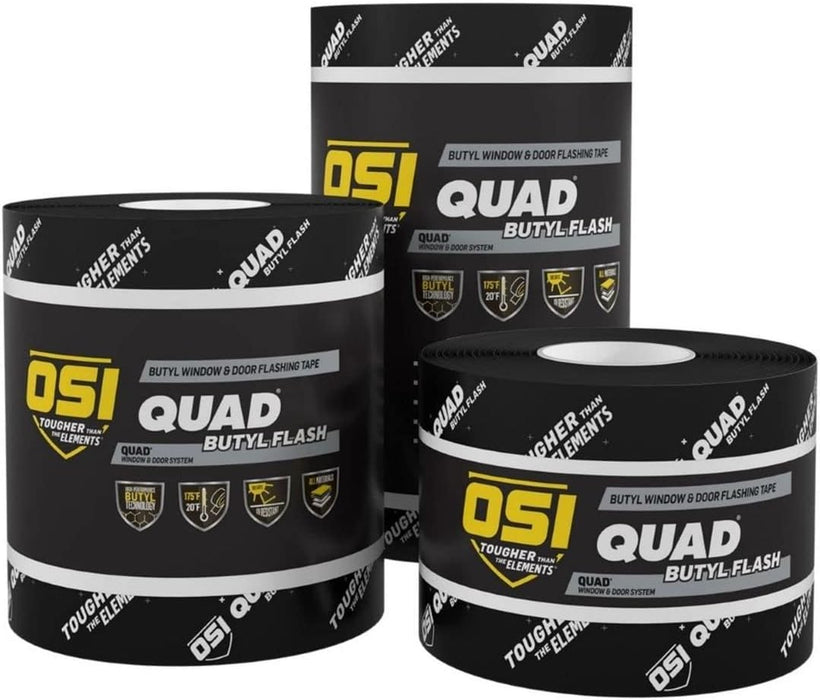 OSI 2876265 Butyl Flash Tape 4" X75' 12SC Black