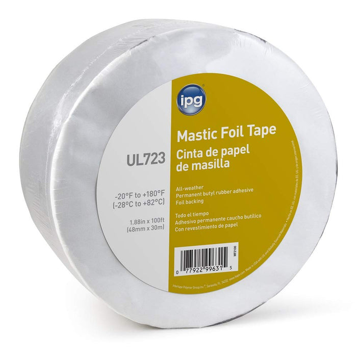 IPG MF2100 ALF Butyl Mastic Foil Tape, 100 ft, 1.88" (Single Roll)