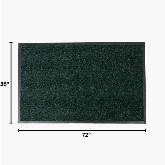 Notrax 109 Brush Step Carpeted Indoor/Outdoor Entrance Mat for Home or Office, 3' X 6', Absorbent Slip Resistant Heavy Duty Entry Mat, Hunter Green, 109S0036GN