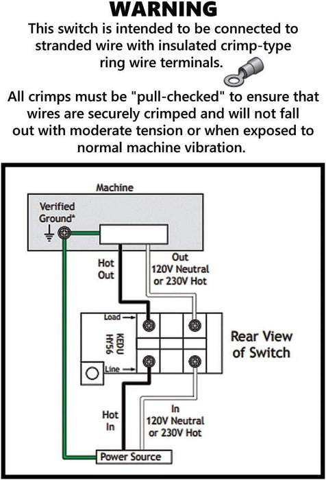 Superior Electric SW56 Large Table Saw Push Button Switch for Table Saws 35A/20A -120V/230V