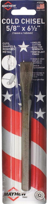 Mayhew Tools 10502 Carded Cold Chisel, 5/8" x 6-1/2", Shot Blast Finish