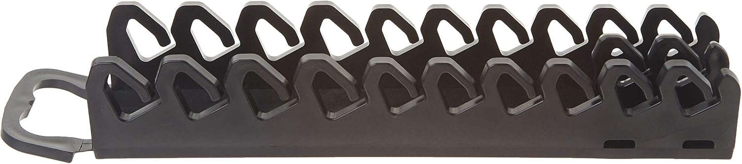 Ernst Manufacturing 10-Tool Screwdriver Gripper - Screwdriver Holder in Vibrant Black (Model 5311) for Portable or Pegboard Storage of Screwdriver Set