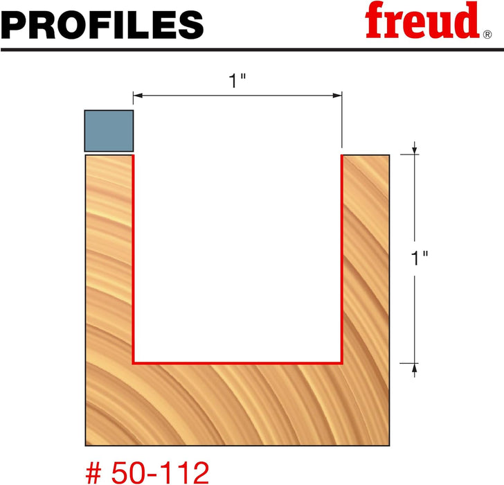 Freud 50-112 1" Diameter Top Bearing Flush Trim Bit with 1/2" Shank