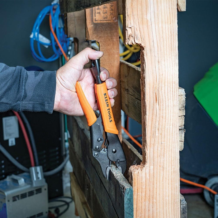 Klein Tools 38602 Curved Jaw Locking Pliers, 10-Inch