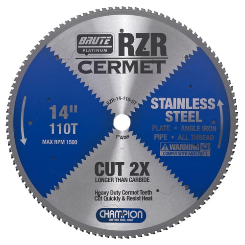 Champion Cutting Tool (RZR-14-110-ST) Corp Stainless Steel Circular Saw Blade 14", 110T